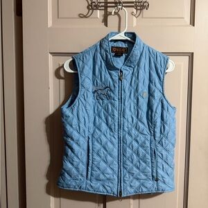 Ariat Women’s Quilted Vest Blue Insulated Full Zip Equestrian Size Medium